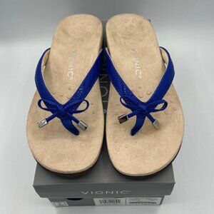 BRAND NEW Vionic Bella Flip-Flop in Woven IRIS Size 7 Arch Support